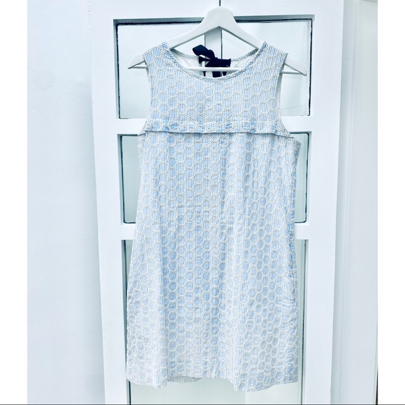 J. Crew Seersucker Eyelet Detail Shift Dress - Picture 3 of 8